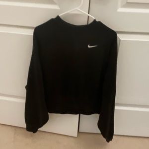 Nike sportswear, fleece black crewneck, woman’s size x small.